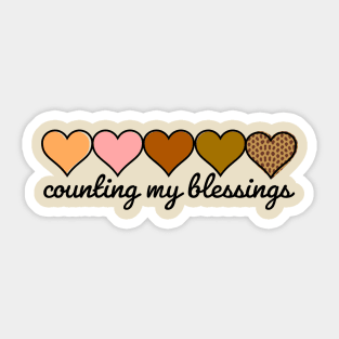 Counting my blessings Sticker